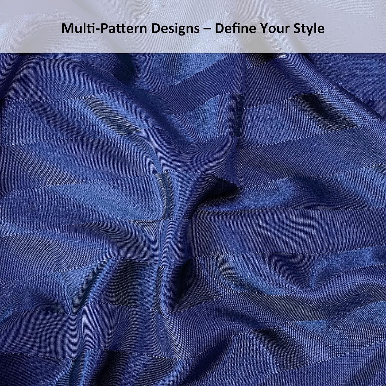 image:image3pcs Bedding Bundle Twin XL Fitted Sheet amp 2 Queen Pillowcases Navy Blue Stripes Ultra Soft amp Easy Care