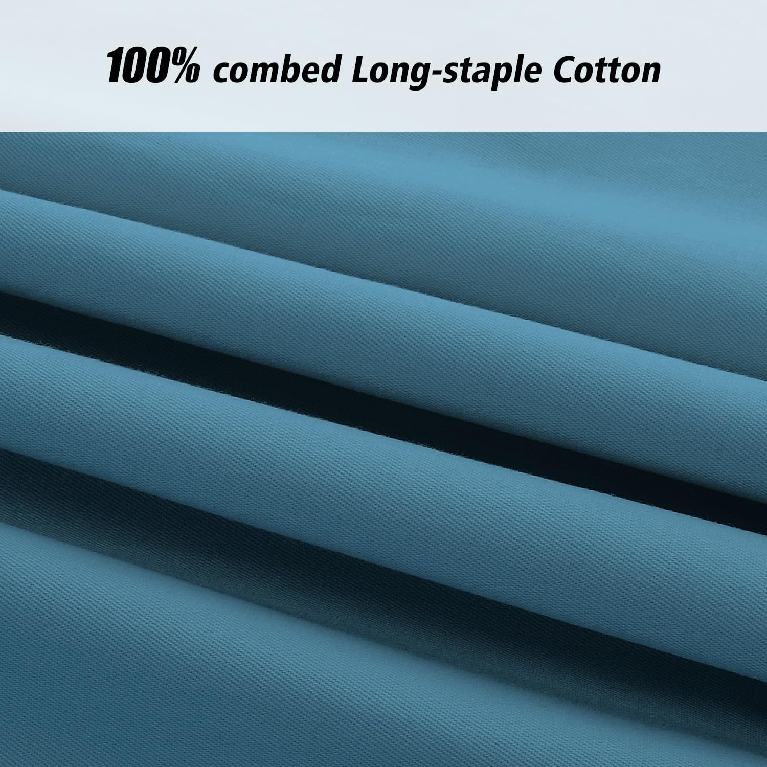 image:imageLirex 2 Pack Pillow Cases100 Cotton Breathable Pillowcases20X 36 King StandardSky BlueBlue