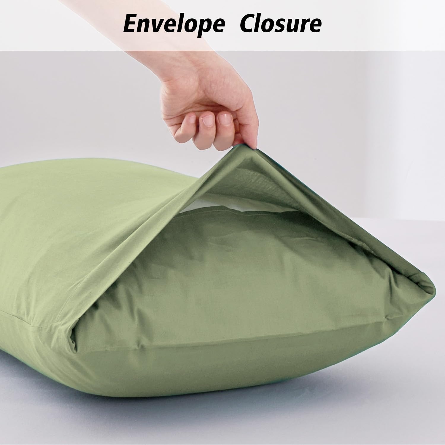 image:imageLirex 2 Pack Pillow Cases100 Cotton Breathable Pillowcases20X 36 King StandardSky BlueGreen