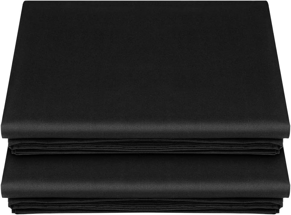 image:imageLirex 2Pack Twin Size Flat Sheet Set UltraSoft Brushed 1800 Microfiber Breathable amp WrinkleFree Machine Washable Navy BlueBlack