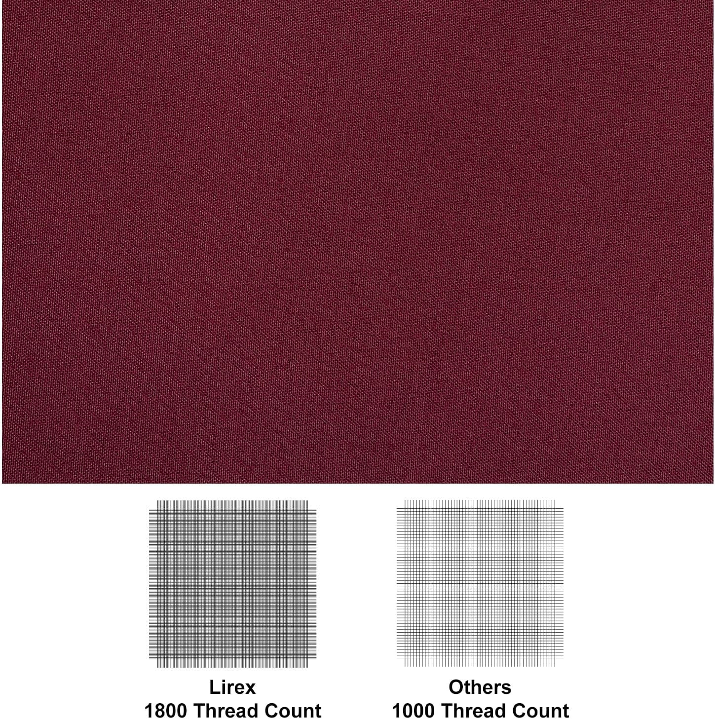 image:imageLirex 2Pack Twin Size Flat Sheet Set UltraSoft Brushed 1800 Microfiber Breathable amp WrinkleFree Machine Washable Navy BlueBurgundy