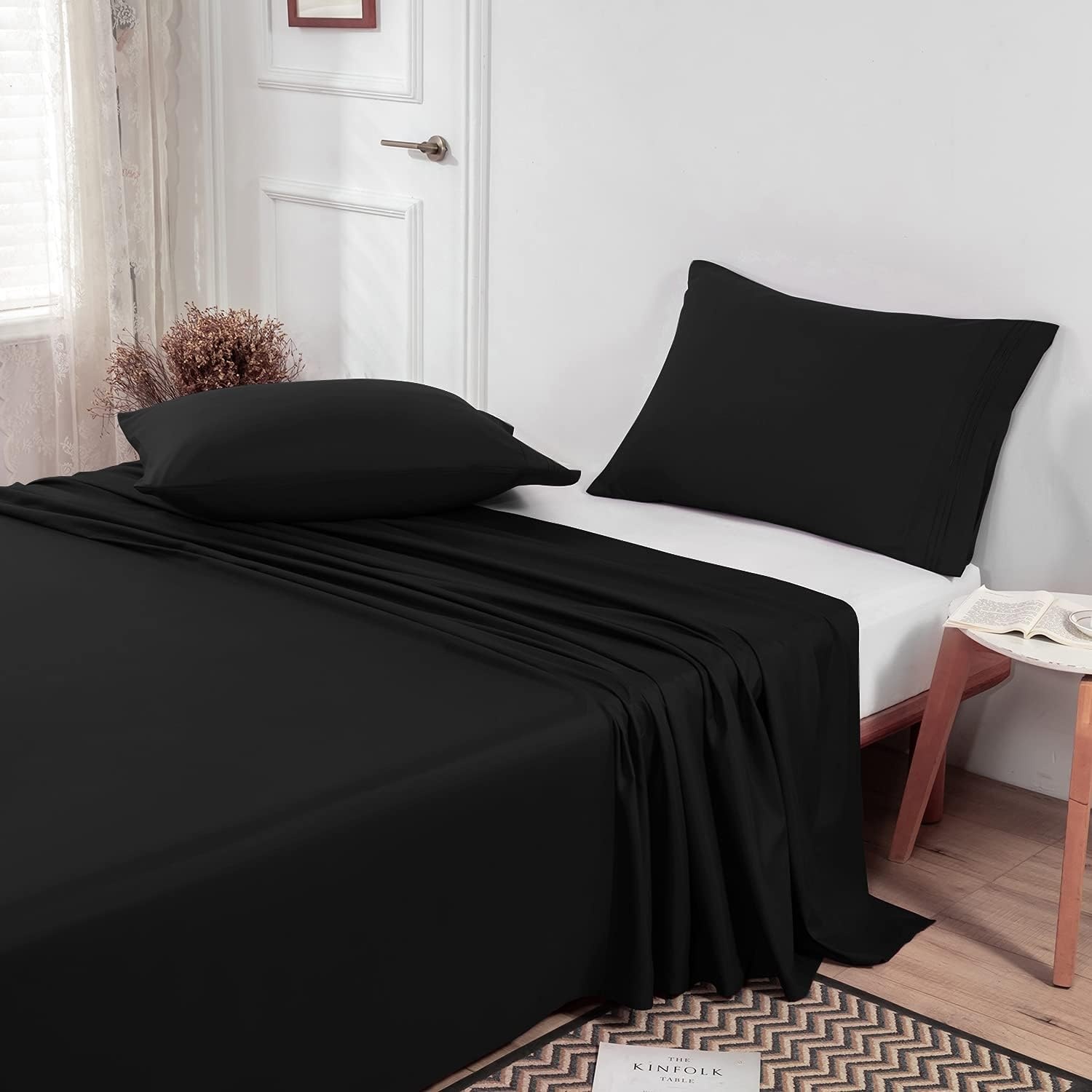 image:imageLirex Beige Flat Sheet TwinUltra Soft amp Breathable Brushed 1800 Microfiber Hotel Quality Flat Sheet Sold Separately Top Sheet for Bed Beige TwinBlack