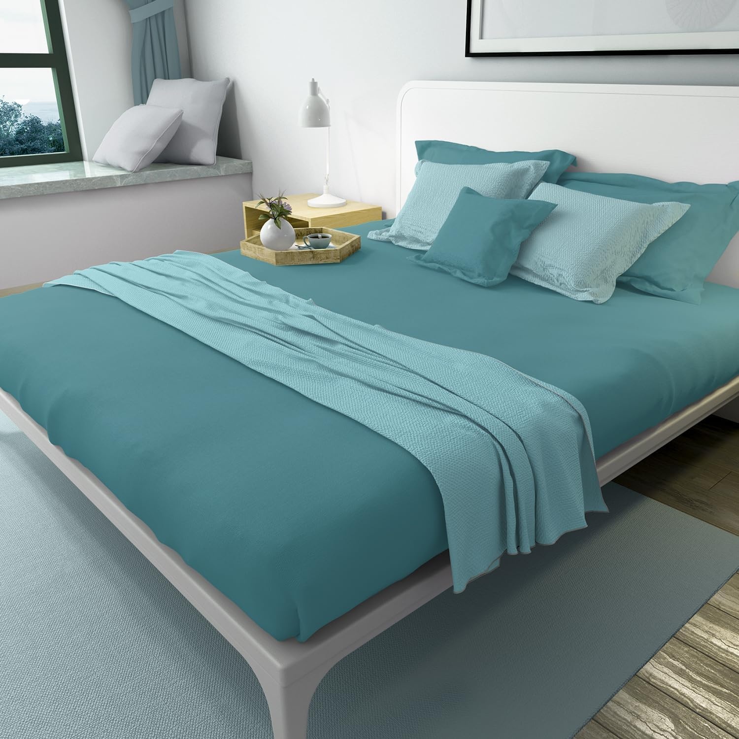 image:imageLirex Beige Flat Sheet TwinUltra Soft amp Breathable Brushed 1800 Microfiber Hotel Quality Flat Sheet Sold Separately Top Sheet for Bed Beige TwinGreen