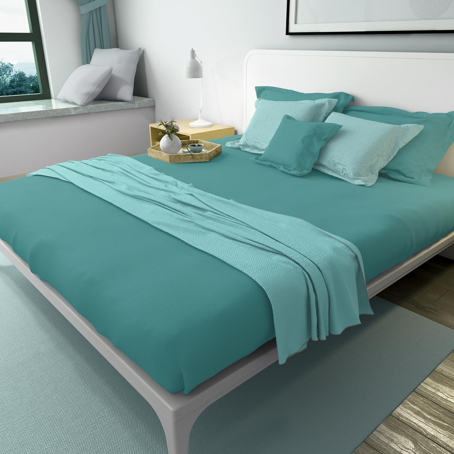 image:imageLirex Beige Flat Sheet TwinUltra Soft amp Breathable Brushed 1800 Microfiber Hotel Quality Flat Sheet Sold Separately Top Sheet for Bed Beige TwinGreen