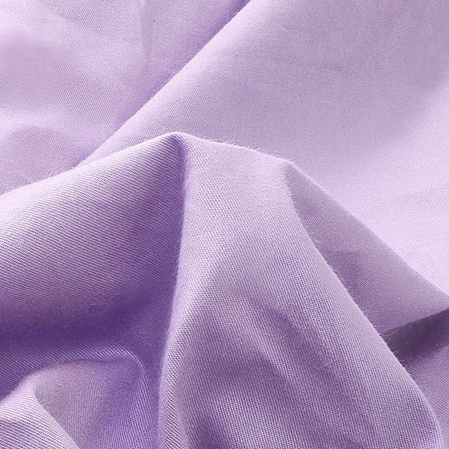 image:imageLirex Fitted Twin Sheet Cotton 300 Thread Count Soft Breathable 810 Deep Pocket Sheet for Hotel HomeDark BlueLight Purple