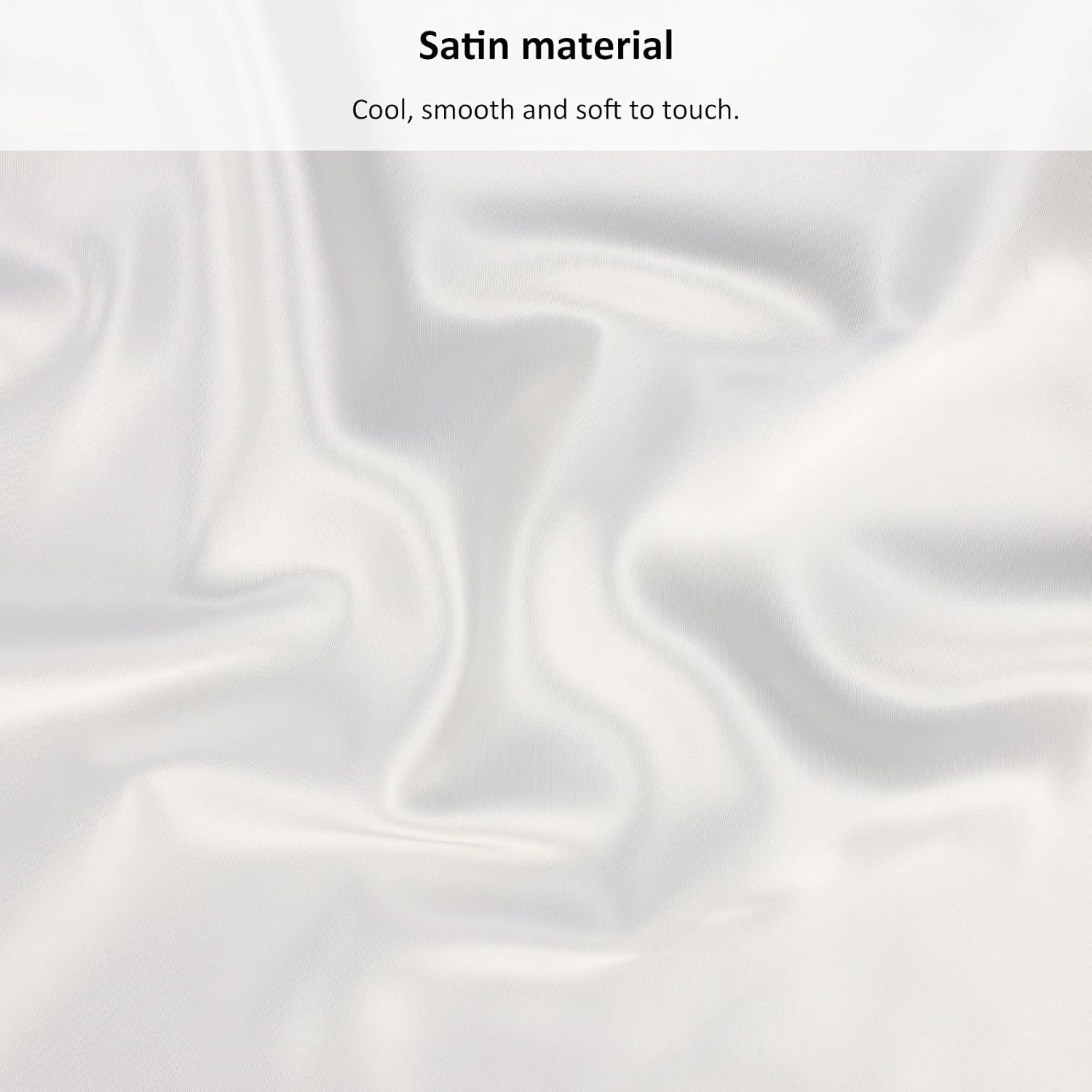 image:imageLirex Satin Fitted Sheet Twin Size BundleIncludes 14 Deep Pocket Twin Size Fitted Sheet and 2 Pack Queen Size Pillowcase White