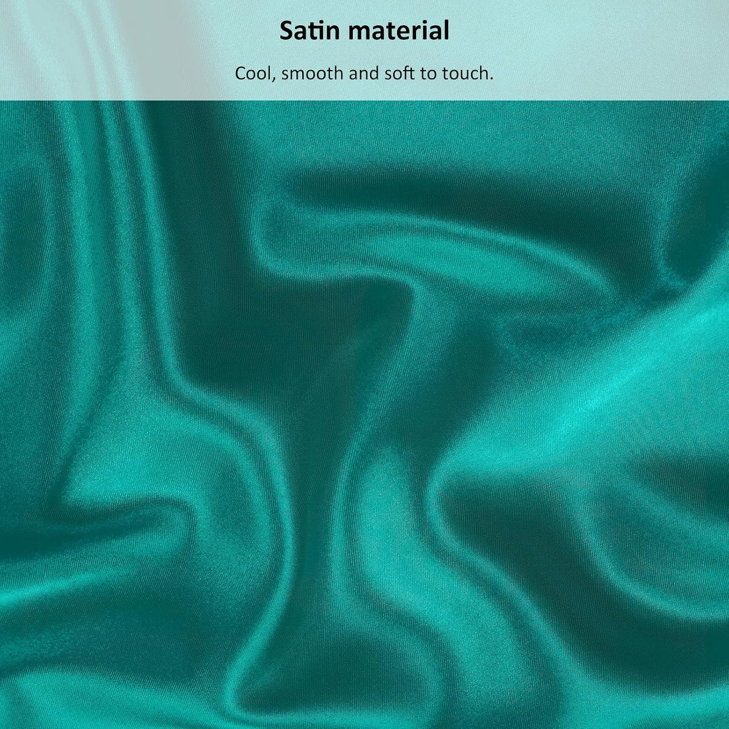 image:imageLirex Satin Fitted Sheet Twin XL SizeLuxury amp Ultra Soft Deep Pocket Single Bottom Bed Sheets Sold Separately BlackBlue Green