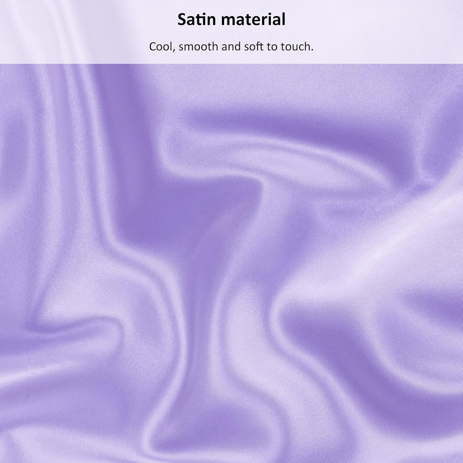 image:imageLirex Satin Fitted Sheet Twin XL SizeLuxury amp Ultra Soft Deep Pocket Single Bottom Bed Sheets Sold Separately BlackLight Purple