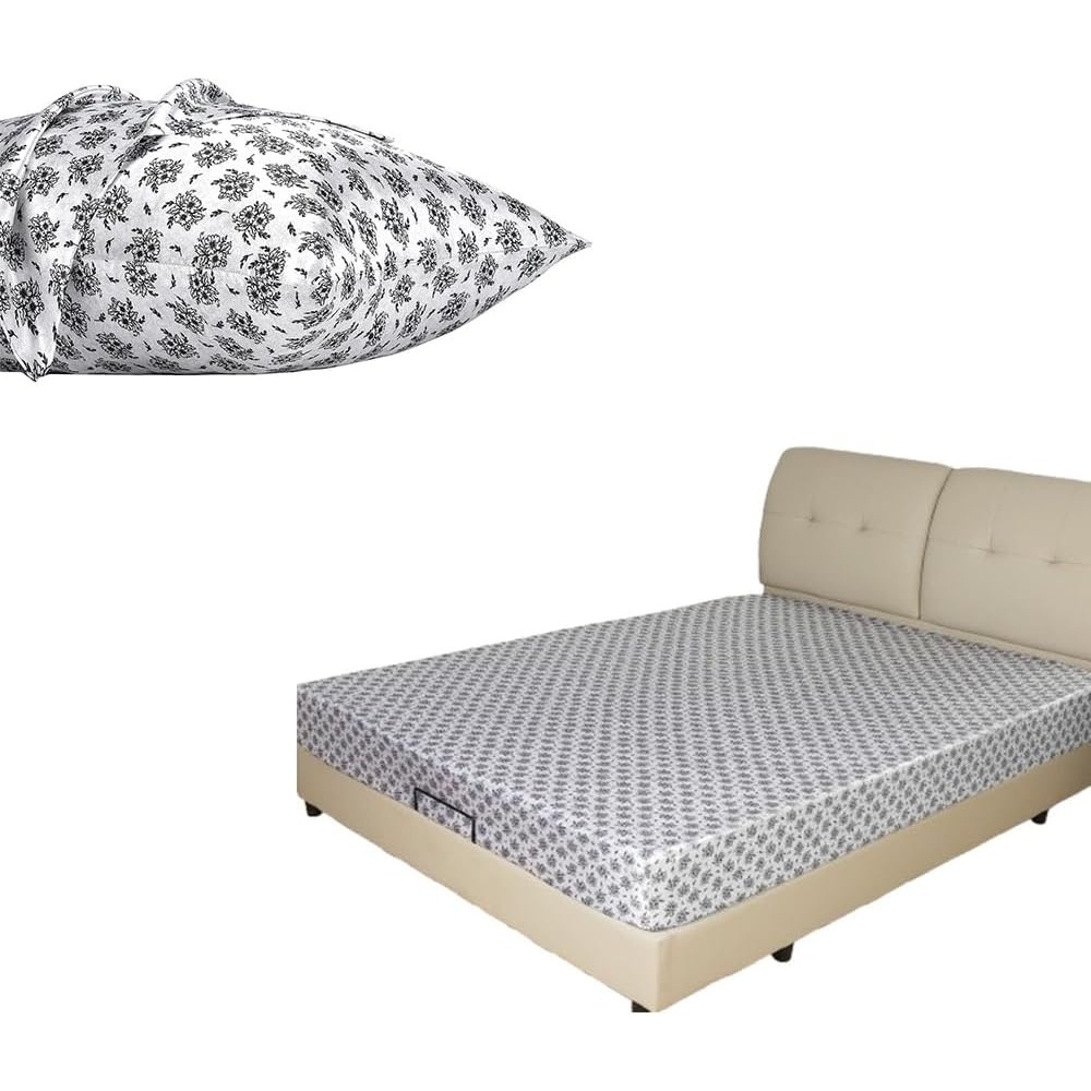 image:image3Piece Satin Bedding Bundle Twin XL Fitted Sheet amp 2 Queen Pillowcases Black Floral Soft amp WrinkleResistant