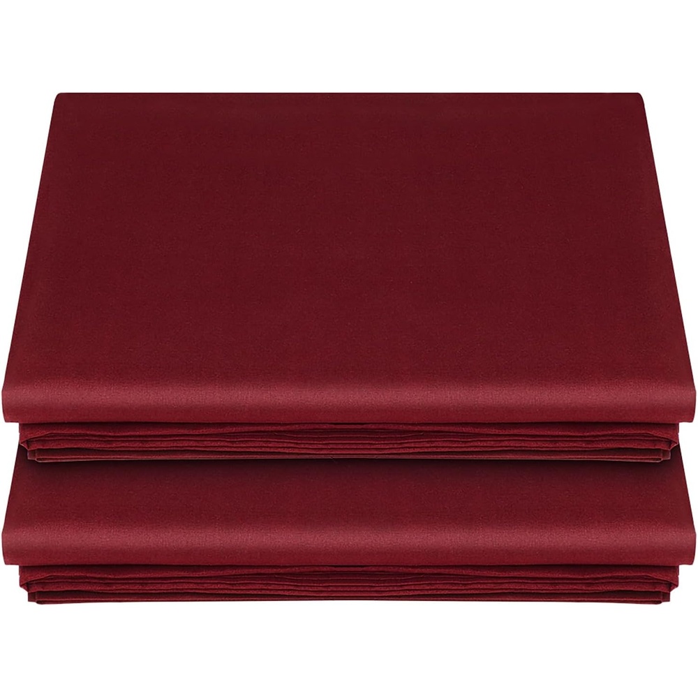 image:imageLirex 2Pack Twin Size Flat Sheet Set UltraSoft Brushed 1800 Microfiber Breathable amp WrinkleFree Machine Washable Navy BlueBurgundy
