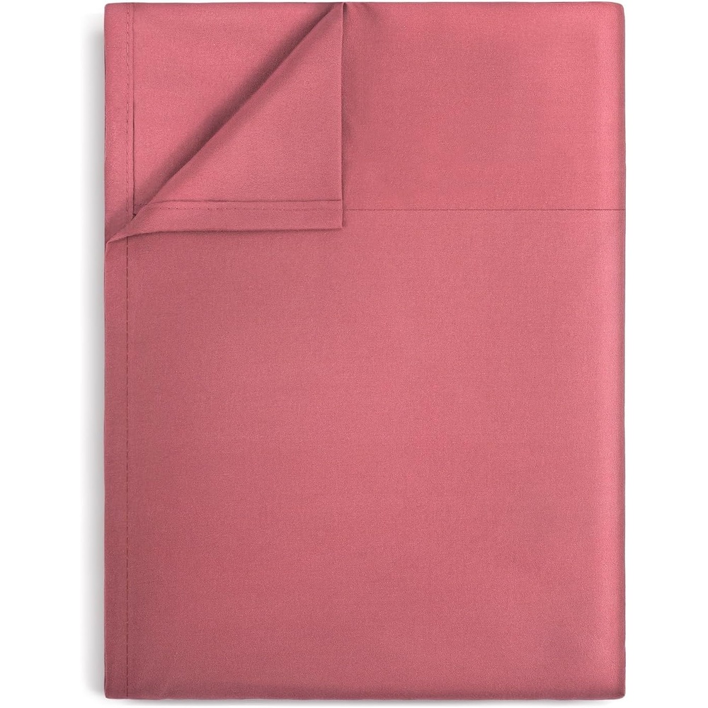 image:imageLirex Beige Flat Sheet TwinUltra Soft amp Breathable Brushed 1800 Microfiber Hotel Quality Flat Sheet Sold Separately Top Sheet for Bed Beige TwinBean Pink