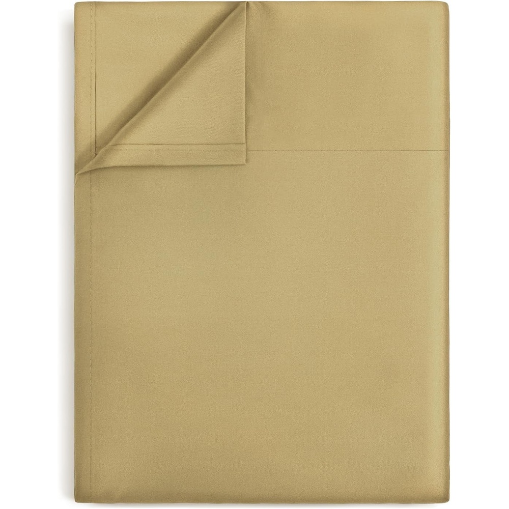 image:imageLirex Beige Flat Sheet TwinUltra Soft amp Breathable Brushed 1800 Microfiber Hotel Quality Flat Sheet Sold Separately Top Sheet for Bed Beige TwinKhaki