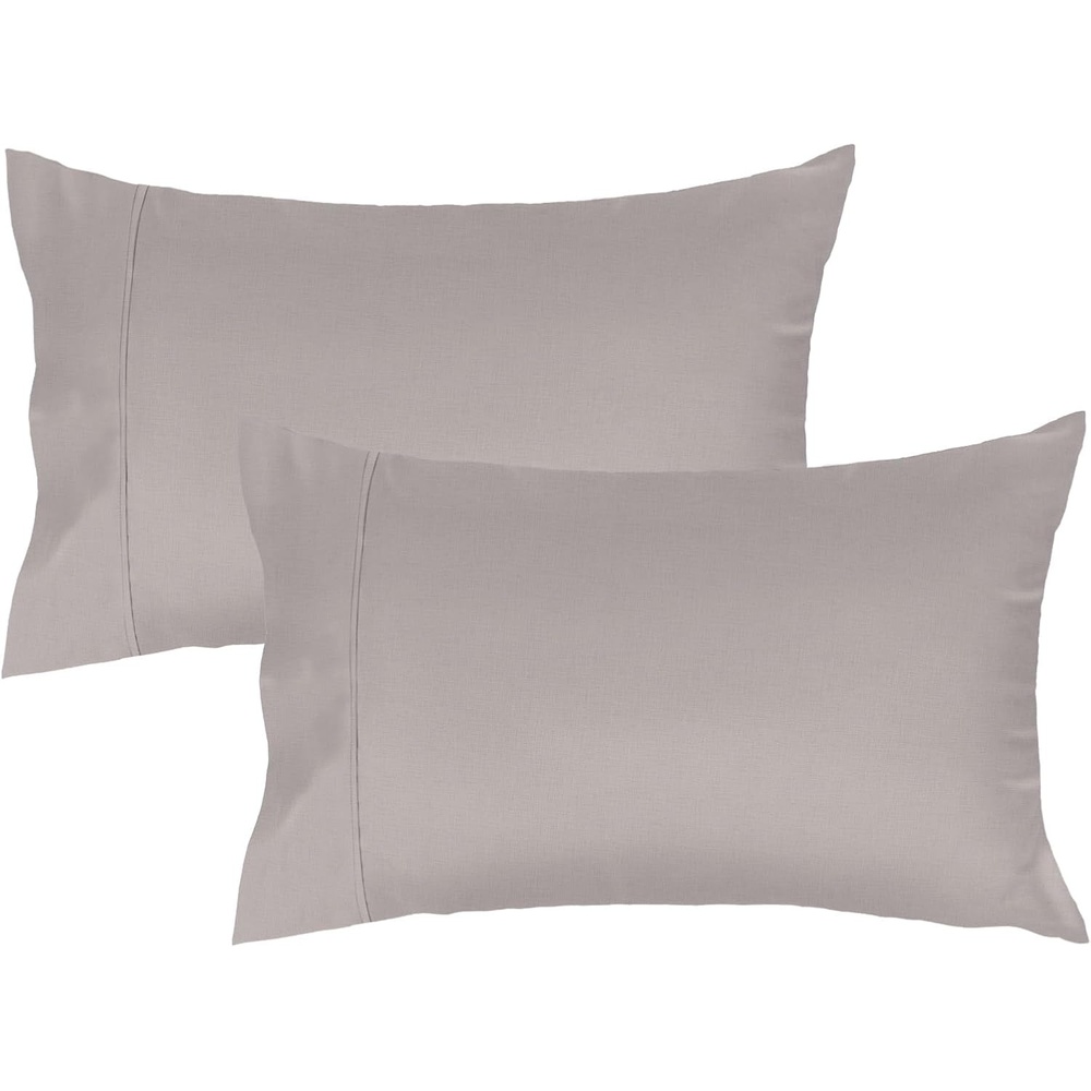 image:imageLirex Queen Pillow Cases Set of 2 100 Cotton Sateen Breathable Cooling Soft for Quality Sleep Pillow Covers with Envelope Closure 20 x 30 WhiteGrey