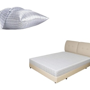 image:image3Piece Satin Bedding Bundle Full Fitted Sheet amp 2 Queen Pillowcases Floral Stripe Hair and Skin Care