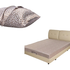 image:imageFitted Sheet Bundle with 2 Pillowcases Queen Size 3 Items Cream Leopard Perfect for Seasonal Bedding Switch