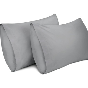 image:imageLirex 2 Pack Pillow Cases100 Cotton Breathable Pillowcases20X 36 King StandardSky BlueDark Grey
