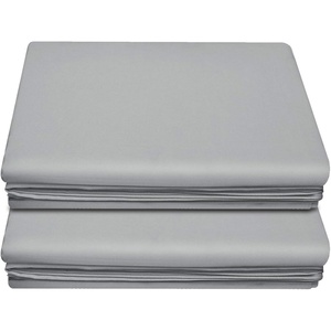 image:imageLirex 2Pack Twin Size Flat Sheet Set UltraSoft Brushed 1800 Microfiber Breathable amp WrinkleFree Machine Washable Navy BlueGrey