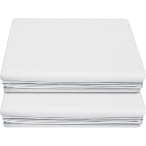 image:imageLirex 2Pack Twin Size Flat Sheet Set UltraSoft Brushed 1800 Microfiber Breathable amp WrinkleFree Machine Washable Navy BlueWhite