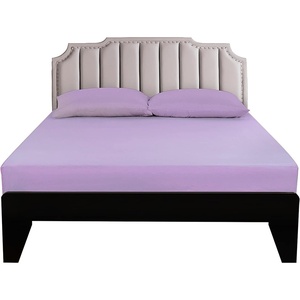 image:imageLirex Fitted Twin Sheet Cotton 300 Thread Count Soft Breathable 810 Deep Pocket Sheet for Hotel HomeDark BlueLight Purple
