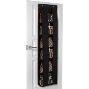 image:imageLirex Over The Door Purse Organizer SpaceSaving Medium and Large Handbag Storage Organizer Clothing Closet Hanger GreyBlack