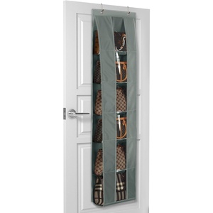 image:imageLirex Over The Door Purse Organizer SpaceSaving Medium and Large Handbag Storage Organizer Clothing Closet Hanger GreyDark Grey