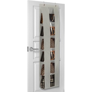 image:imageLirex Over The Door Purse Organizer SpaceSaving Medium and Large Handbag Storage Organizer Clothing Closet Hanger GreyGrey
