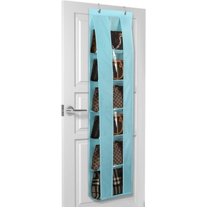 image:imageLirex Over The Door Purse Organizer SpaceSaving Medium and Large Handbag Storage Organizer Clothing Closet Hanger GreyLight Blue