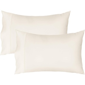 image:imageLirex Queen Pillow Cases Set of 2 100 Cotton Sateen Breathable Cooling Soft for Quality Sleep Pillow Covers with Envelope Closure 20 x 30 WhiteCream
