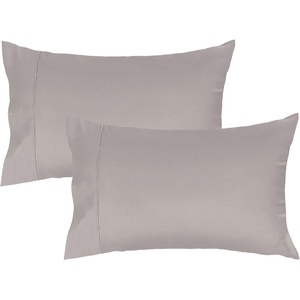 image:imageLirex Queen Pillow Cases Set of 2 100 Cotton Sateen Breathable Cooling Soft for Quality Sleep Pillow Covers with Envelope Closure 20 x 30 WhiteGrey
