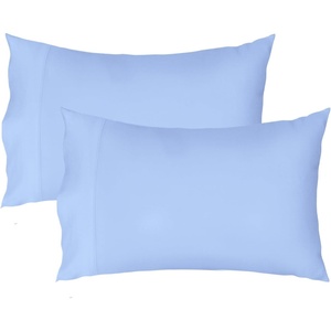 image:imageLirex Queen Pillow Cases Set of 2 100 Cotton Sateen Breathable Cooling Soft for Quality Sleep Pillow Covers with Envelope Closure 20 x 30 WhiteLight Blue