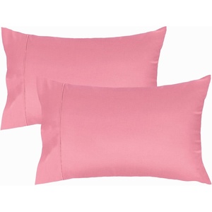 image:imageLirex Queen Pillow Cases Set of 2 100 Cotton Sateen Breathable Cooling Soft for Quality Sleep Pillow Covers with Envelope Closure 20 x 30 WhiteMauve Pink