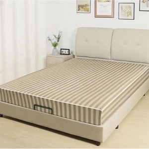 image:imageLirex Satin Fitted Sheet Silky amp Soft Polyester Satin Weave Bed Sheets 14 Deep Pocket with Elastic Corner Straps Twin XL Cream LeopardKhaki Stripes