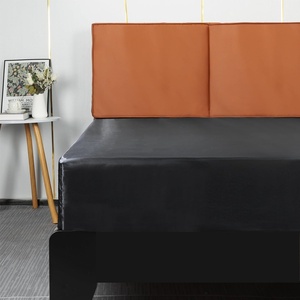 image:imageLirex Satin Fitted Sheet Twin XL SizeLuxury amp Ultra Soft Deep Pocket Single Bottom Bed Sheets Sold Separately BlackBlack