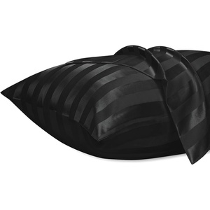 image:imageLirex Silky Satin Pillowcase with Zipper Closure Polyester Satin Pillow Cover for Hair Smooth Floral Pattern with Cream Leopard 20 x 26Black Stripes