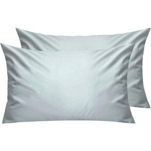 image:imageLirex Standard Pillow Cases Set of 2 300 Thread Count 100 Cotton Pillow Covers Breathable and Soft Standard 20 x 26 WhiteAqua Green