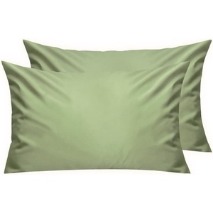 image:imageLirex Standard Pillow Cases Set of 2 300 Thread Count 100 Cotton Pillow Covers Breathable and Soft Standard 20 x 26 WhiteGreen