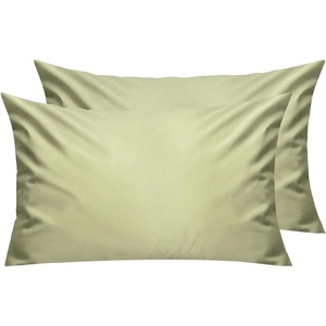 image:imageLirex Standard Pillow Cases Set of 2 300 Thread Count 100 Cotton Pillow Covers Breathable and Soft Standard 20 x 26 WhiteLight Grass Green