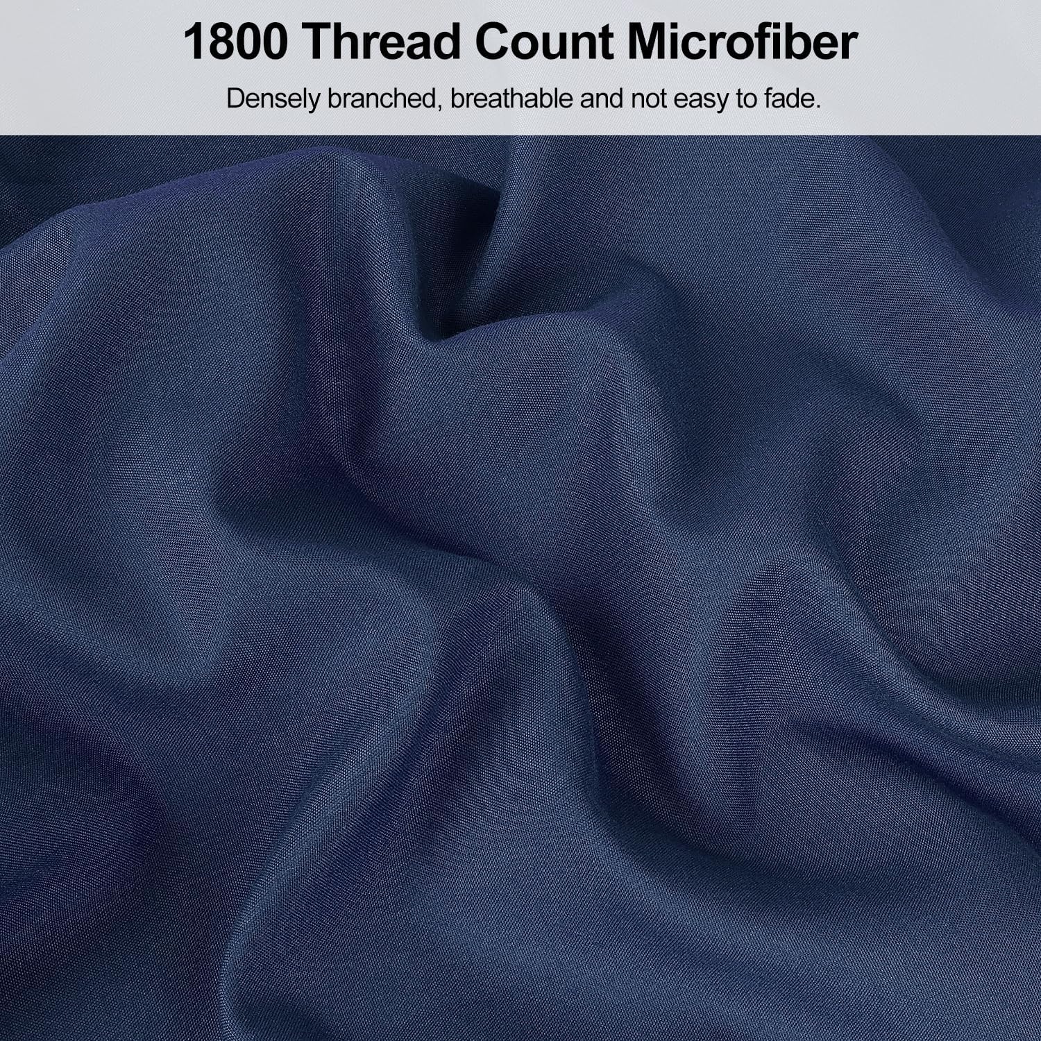 image:imageLirex Pillow Cases 2 Pack 1800 Thread Count Embroidered Standard Size Soft Brushed Microfiber Pillowcases Machine Washable Wrinkle Free Breathable Grey StandardBlue