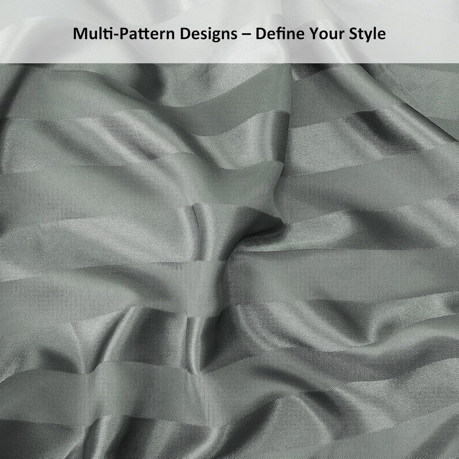 image:image3pcs Bedding Bundle Fitted Sheet amp 2 Pillowcases Queen Size Dark Grey Stripes Ultra Soft amp Easy Care